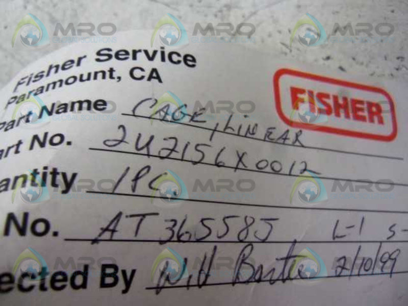 FISHER 2U2156X0012  UNMP