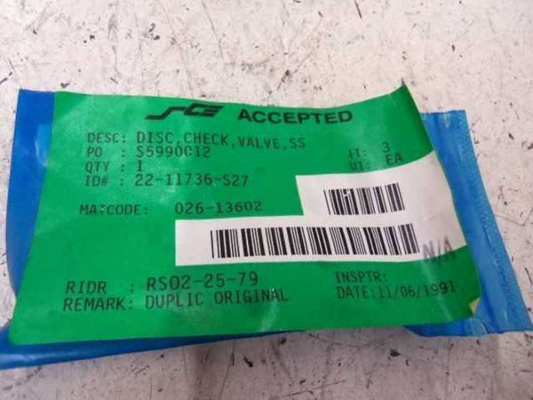 22-11736-S27 CHECK VALVE  NSNP