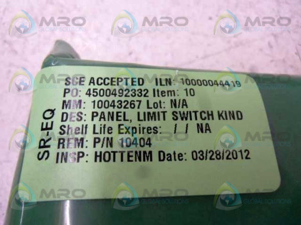 10404 PANEL LIMIT SWITCH  NSNP