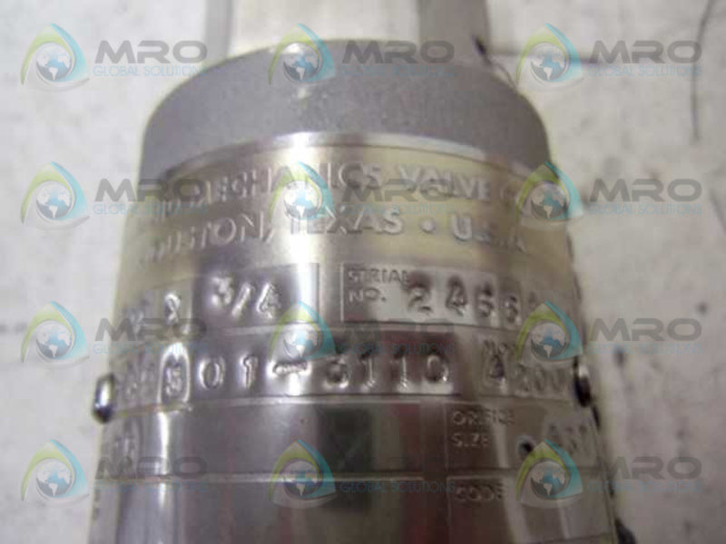 FLUID MECHANICS 42501-3110 SAFETY RELIEF VALVE  NSNP