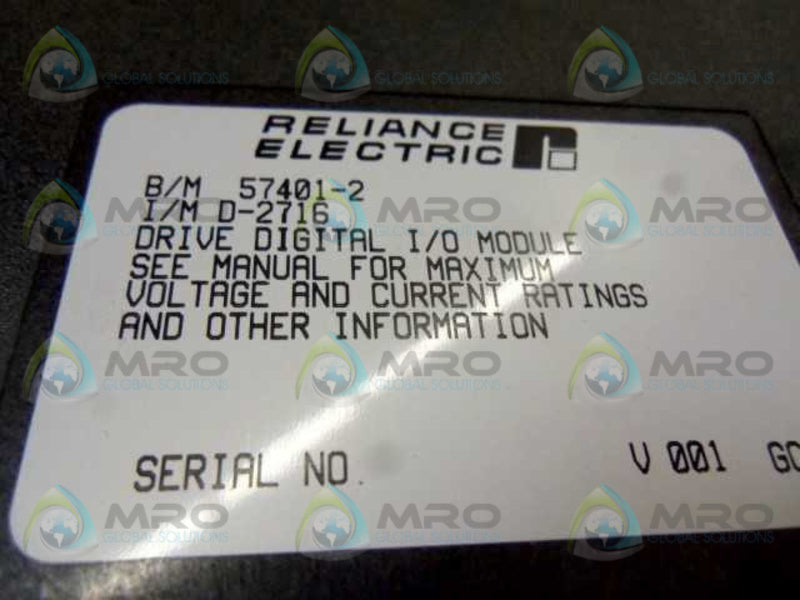 RELIANCE ELECTRIC 57401-2 DRIVE DIGITAL I/O MODULE  NSMP