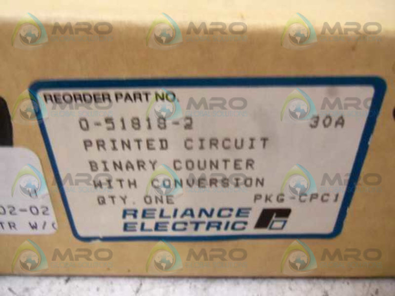 RELIANCE ELECTRIC 0-51818-2 CIRCUIT CONTROL BOARD  NSMP