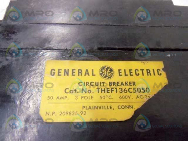 GENERAL ELECTRIC THEF136C5050 CIRCUIT BREAKER 50A  UNMP