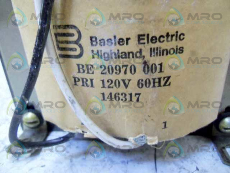 BASLER ELECTRIC BE-20970-001 TRANSFORMER  UNMP