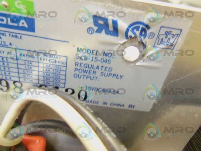 SOLA SLS-15-045 REGULATED POWER SUPPLY  UNMP