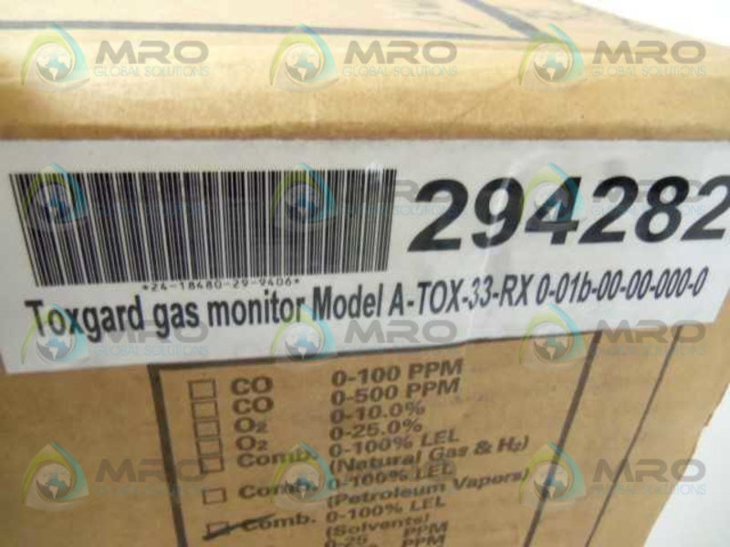 MSA TOXGARD II GAS MONITOR A-TOX-33-RX0-01b-00-00-000-0  UNMP