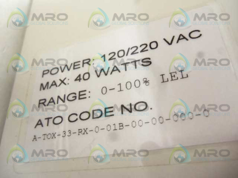 MSA TOXGARD II GAS MONITOR A-TOX-33-RX0-01b-00-00-000-0  UNMP