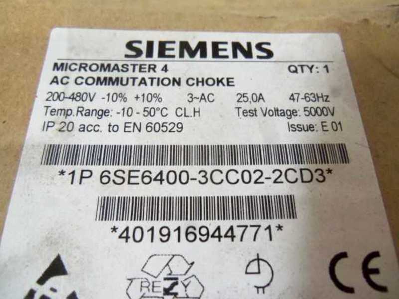SIEMENS 6SE6400-3CC02-2CD3 COMMUNICATION CHOKE  NSMP