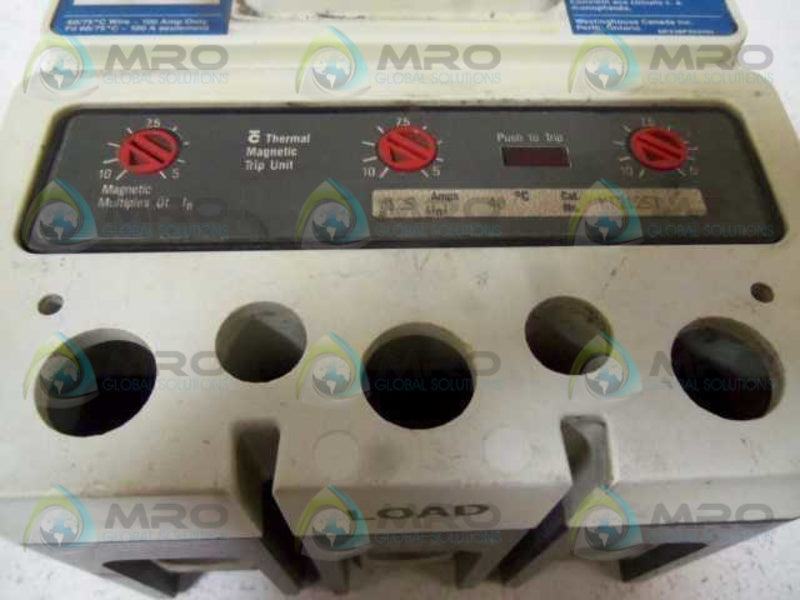 WESTINGHOUSE KDL3125 CIRCUIT BREAKER 125A  UNMP