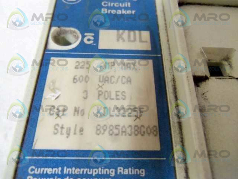 WESTINGHOUSE KDL3125 CIRCUIT BREAKER 125A  UNMP