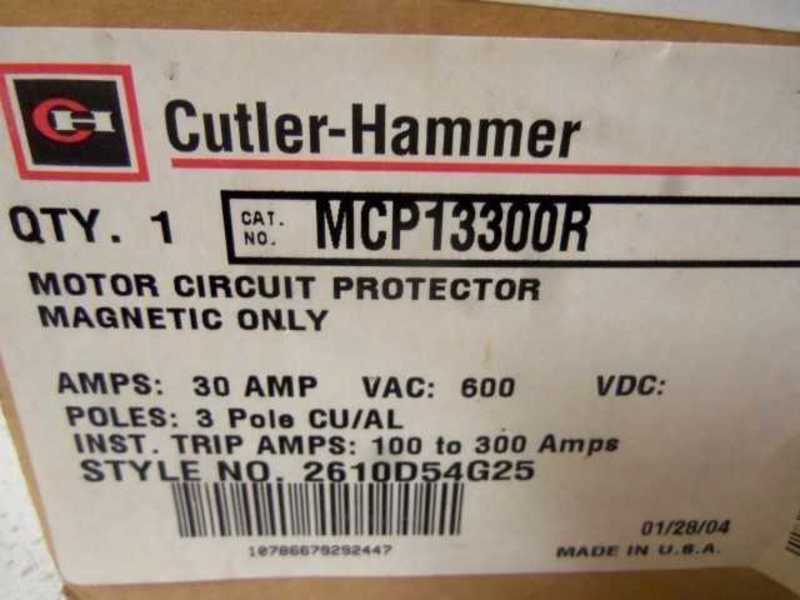 CUTLER HAMMER MCP13300R CIRCUIT PROTECTOR 30A  NSMP