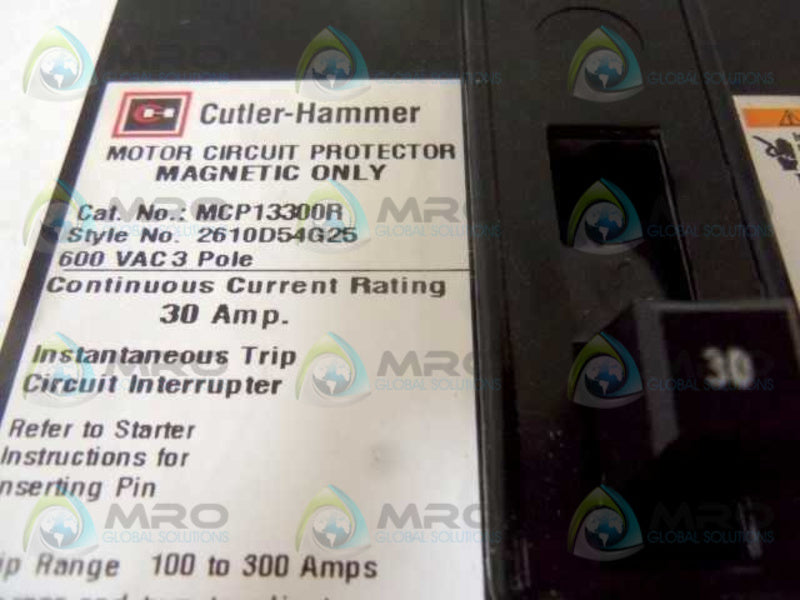 CUTLER HAMMER MCP13300R CIRCUIT PROTECTOR 30A  NSMP