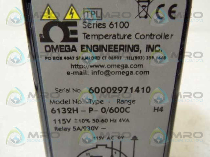 OMEGA 6132H-P-0/600C TEMPERATURE CONTROLLER  UNMP