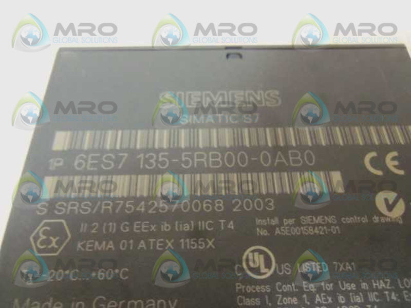 SIEMENS 6ES7 135-5RB00-0AB0 TERMINAL MODULE  UNMP