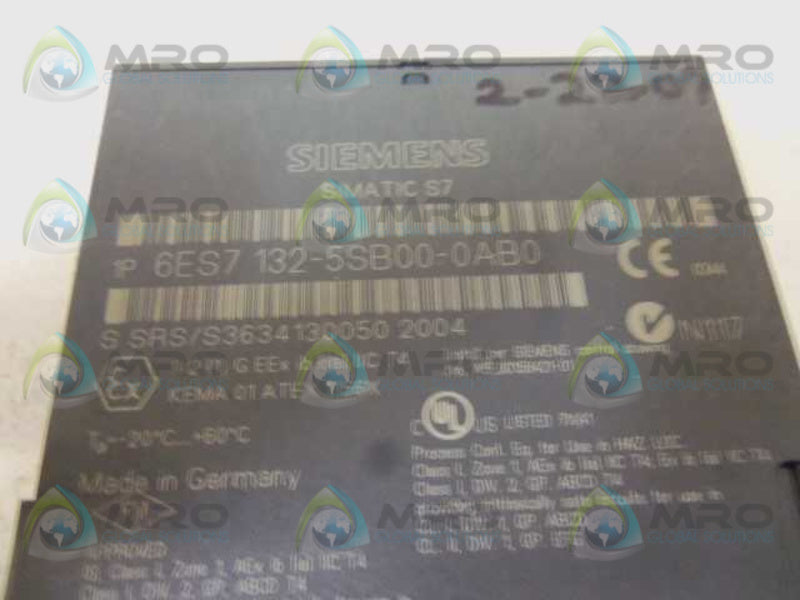 SIEMENS 6ES7 132-55B00-0AB0 TERMINAL MODULE  UNMP