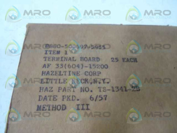 LOT OF 25 HAZELTINE TS-1341-2B TERMINAL BOARD NSMP