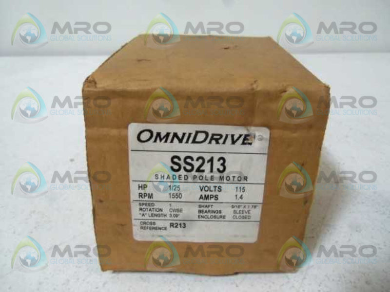 OMNIDRIVE SS213 SHADED POLE MOTOR  NSMP