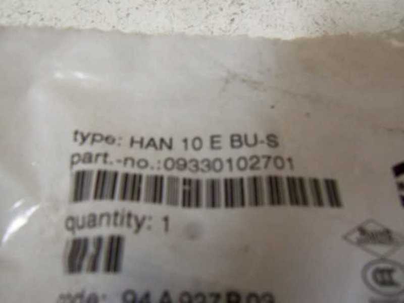 HARTING HAN 10 E BU-S CONNECTOR  NSMP