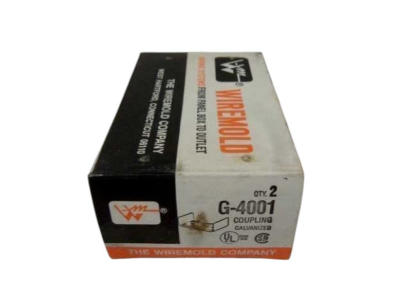 LOT OF 2 WIREMOLD G-4001 COUPLING GALVANIZED NSMP
