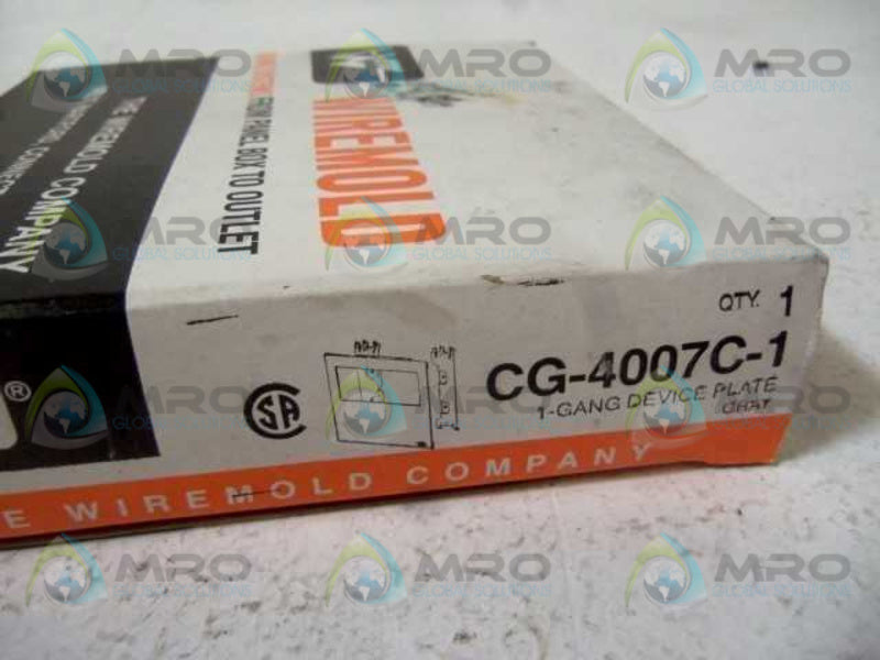 WIREMOLD CG-4007C-1 GANG DEVICE PLATE  NSMP