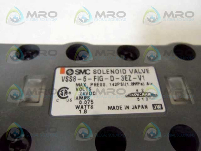 SMC VSS8-6-FIG-D-3EZ-V1 SOLENOID VALVE  NSNP