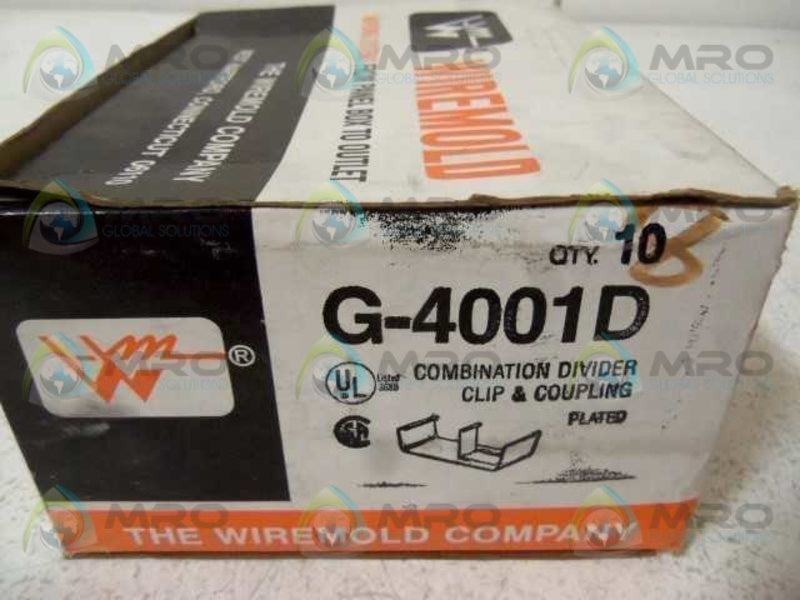 LOT OF 6 WIREMOLD G-4001D DIVIDER CLIP NSMP