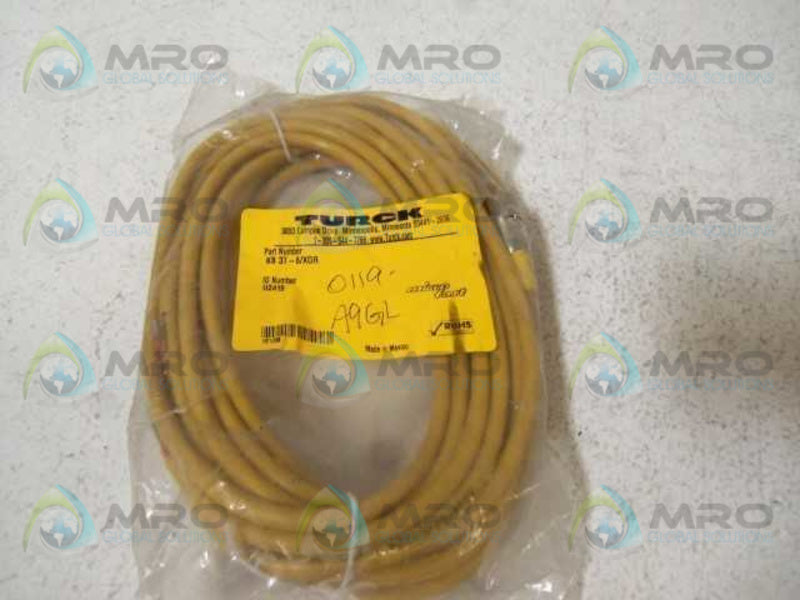 TURCK KB 3T-6/X0R MICROFAST MOLDED CORDSET  NSMP