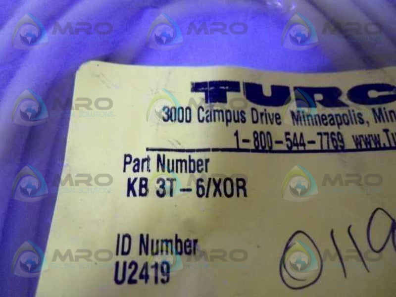 TURCK KB 3T-6/X0R MICROFAST MOLDED CORDSET  NSMP