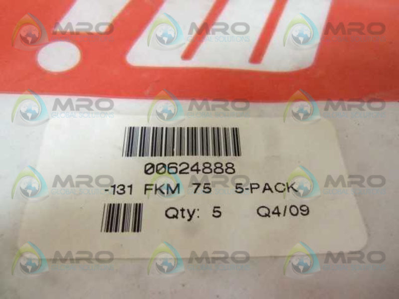 LOT OF 5 MOTION INDUSTRIES 131 FKM 75 O-RING PACK 00624888 NSMP