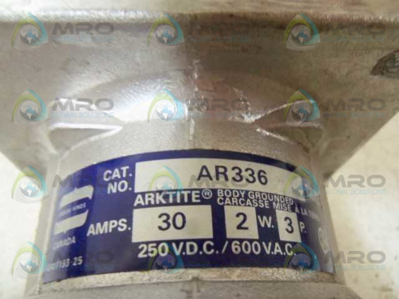 CROUSE-HINDS ARKTITE AR336 CONNECTOR 30A 2W 3P  UNMP