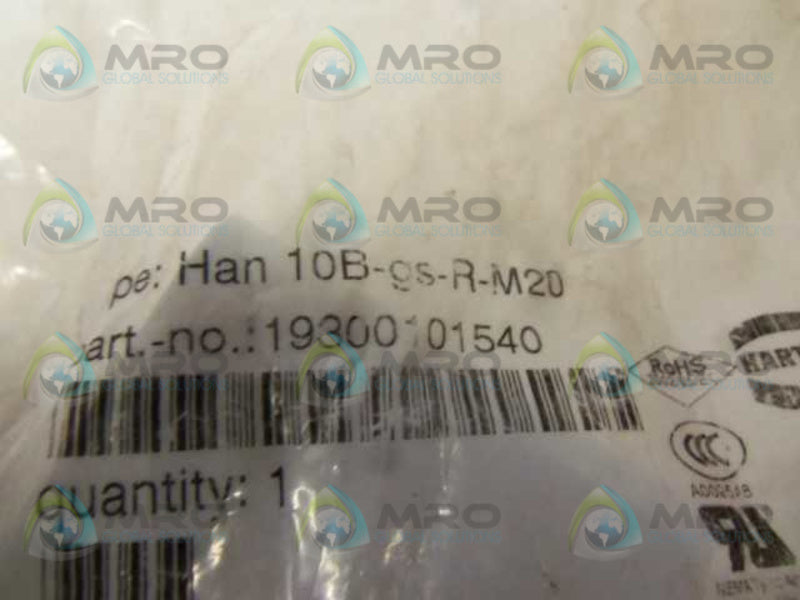 HARTING HAN 10B-gs-R-M20 CONNECTOR  NSFS