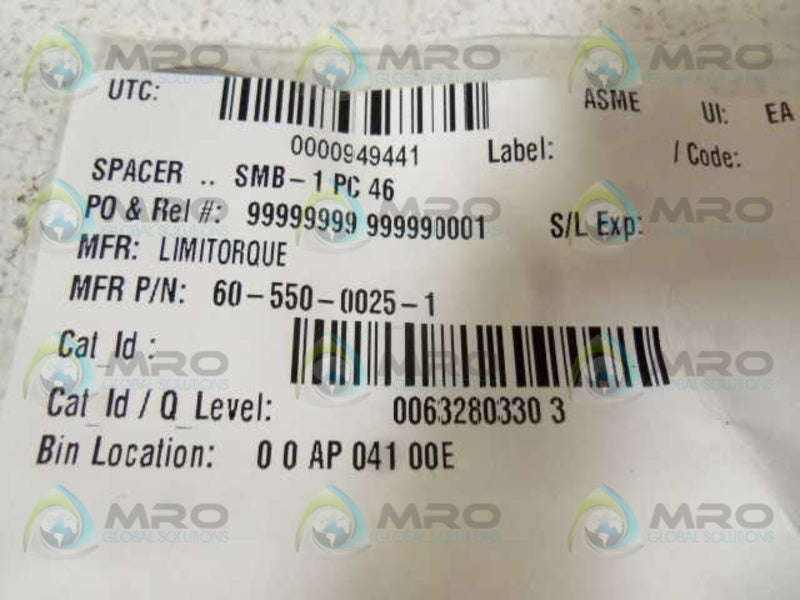 LIMITORQUE 60-550-0025-1 SPACER SMB-1PC 46  NSNP