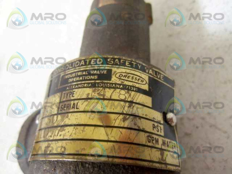 DRESSER INDUSTRIES 1478 SAFETY VALVE 1/2"  UNMP