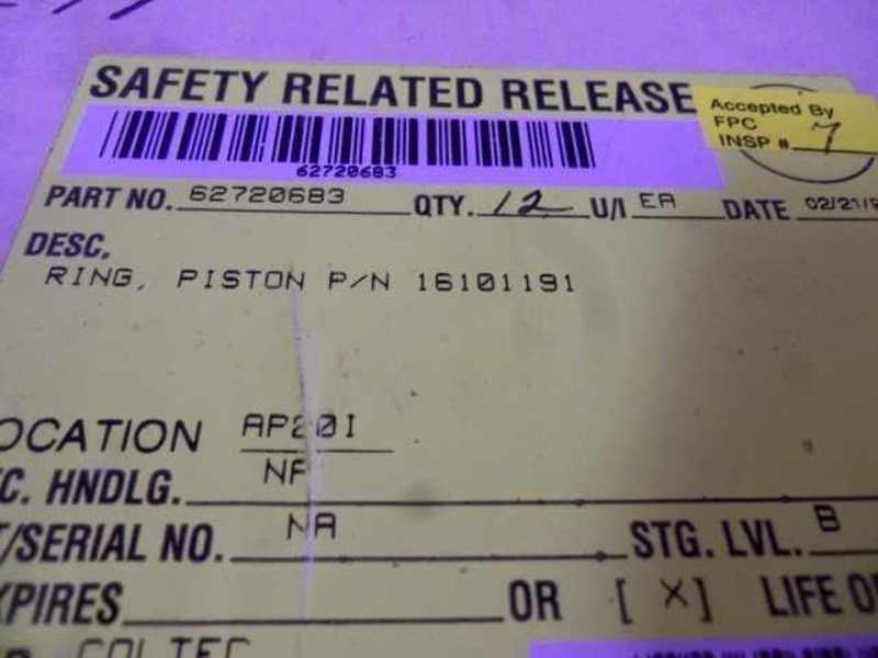 LOT OF 12 COLTEC 16101191 PISTON RING NSMP
