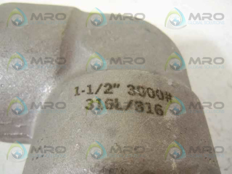 1-1/2" 3000# 316L/316 ELBOW  UNMP