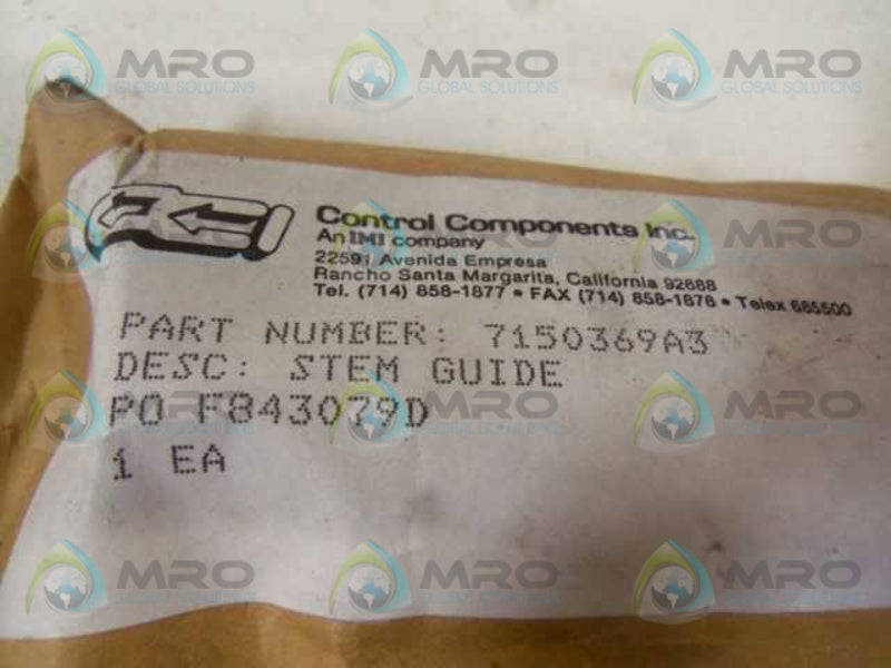 CONTROL COMPONENTS 7150369A3 STEM GUIDE  NSNP