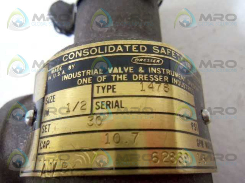 DRESSER 1478 SAFETY VALVE 1/2"  NSNP