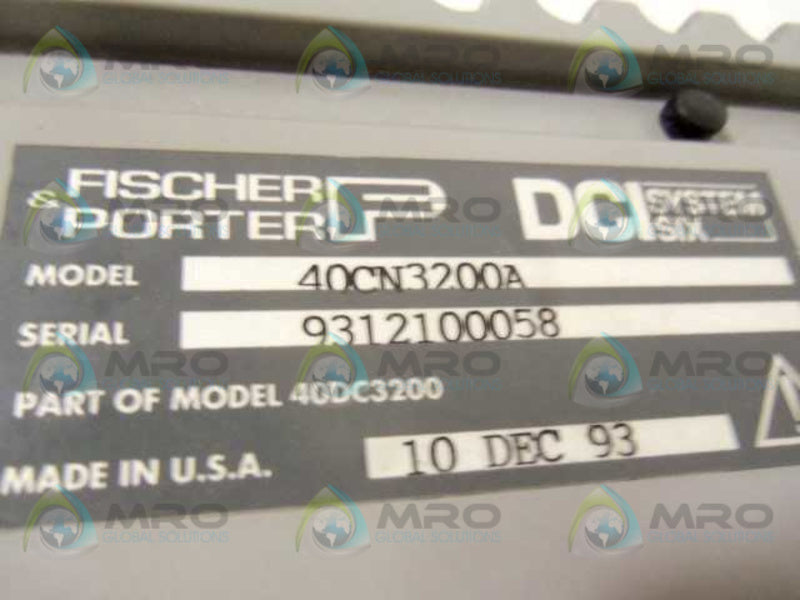 FISCHER & PORTER 40CN3200A CONTROLLER  UNMP