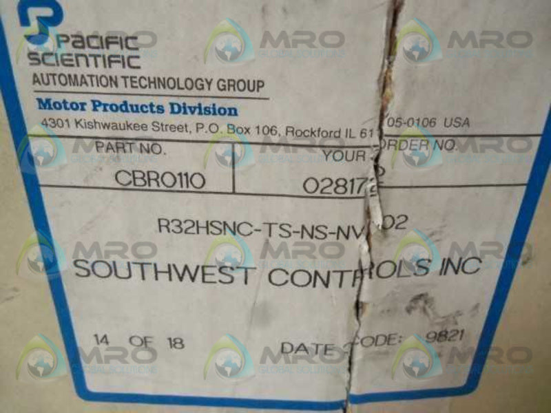 PACIFIC SCIENTIFIC R32HSNC-TS-NC-NV-02 SERVO MOTOR  NSMP