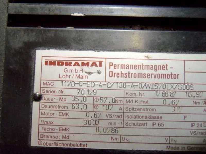 INDRAMAT 112D-0-ED-4-C/130-A-0/WI520LX/S005 SERVO MOTOR  UNMP