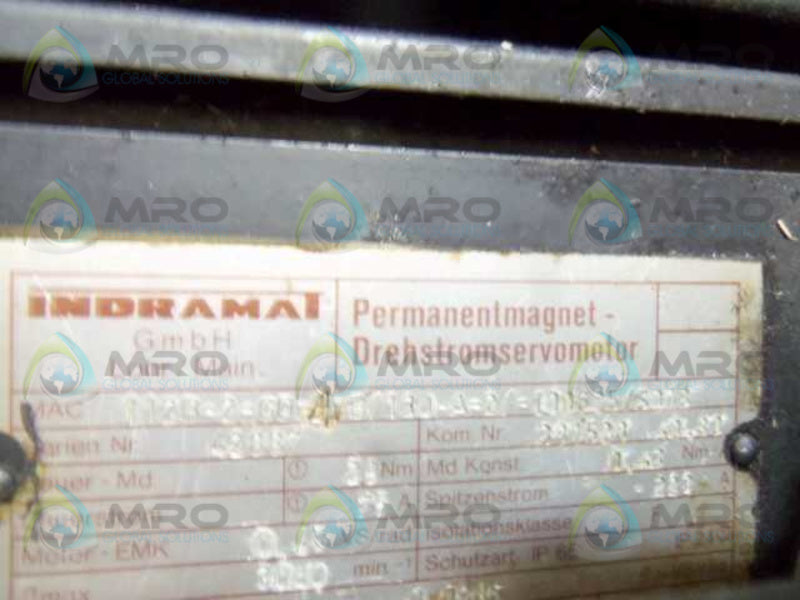 INDRAMAT 112B-2-GD-4-B/130-A-2/I00625/S013 MOTOR  UNMP