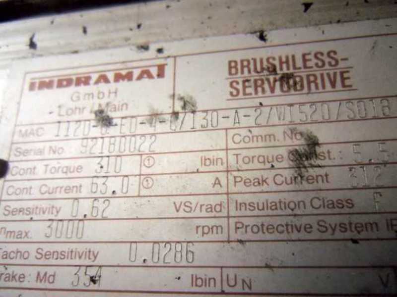 INDRAMAT 112D-0-ED-4-C/130-A-2/WI520/S018 BRUSHLESS SERVO MOTOR  UNMP