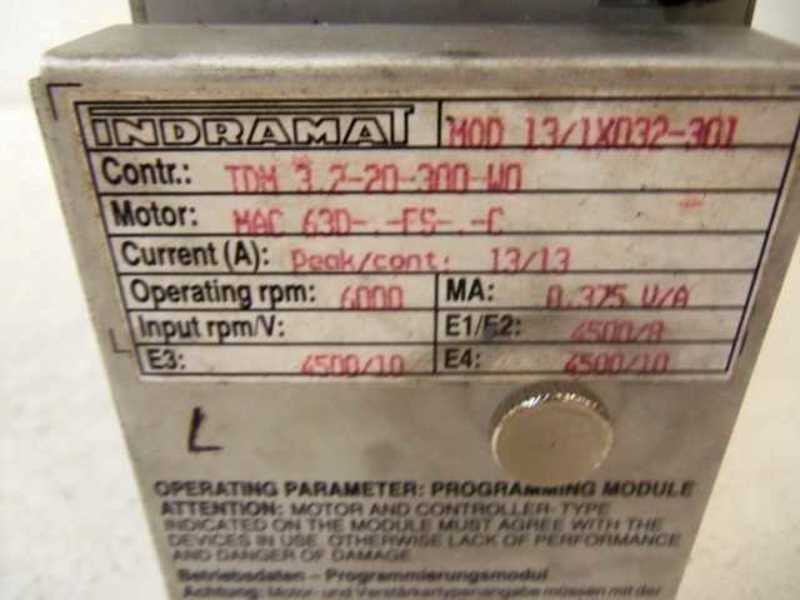 INDRAMAT TDM 3.2-20-300-W0 SERVO CONTROLLER (AS PICTURED)  UNMP