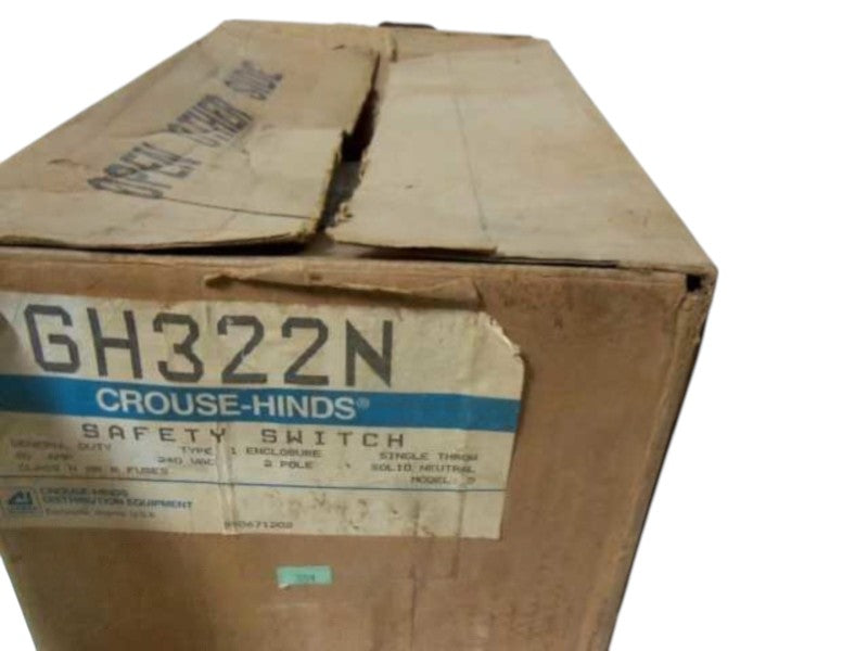 CROUSE-HINDS GH322N SAFETY SWITCH 60A  NSMP