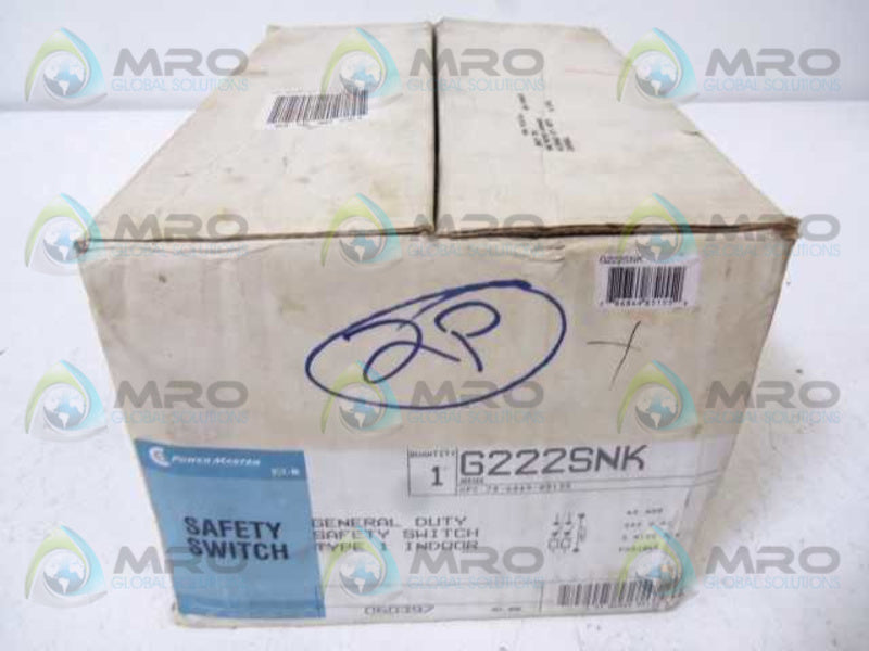 POWER MASTER G222SNK SAFETY SWITCH 60A 240V  NSMP