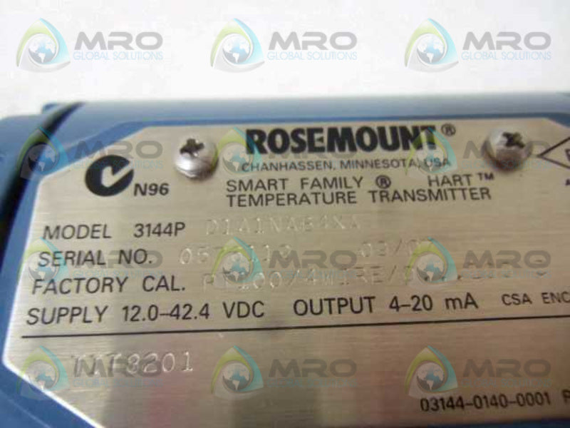 EMERSON 3144P D1A1NAB4XA TEMPERATURE TRANSMITTER  NSMP