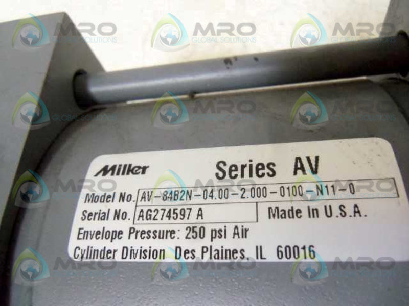 MILLER AV-84B2N-04.00-2.000-0100-N11-0 AIR CYLINDER  UNMP