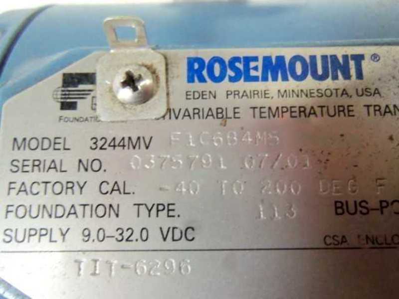 ROSEMOUNT 3244MV F1C6B4M5 TEMPERATURE TRANSMITTER  UNMP