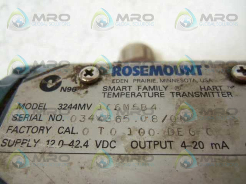 ROSEMOUNT 3244MV 1C6M5B4 TEMPERATURE TRANSMITTER  UNMP