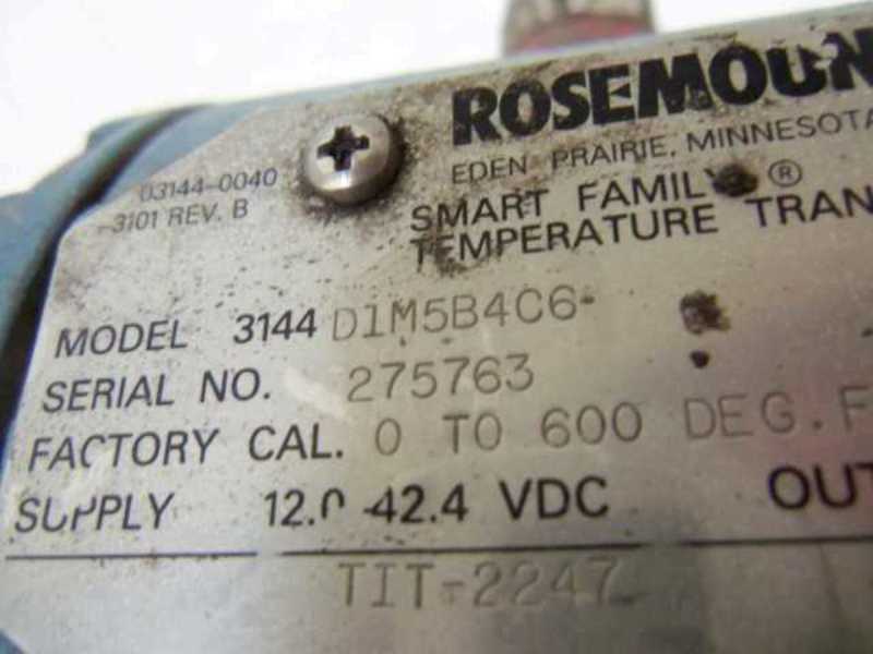 ROSEMOUNT 3144 D1M5B4C6 TEMPERATURE TRANSMITTER  UNMP